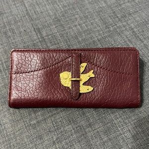Marc jacobs leather bi fold snap wallet